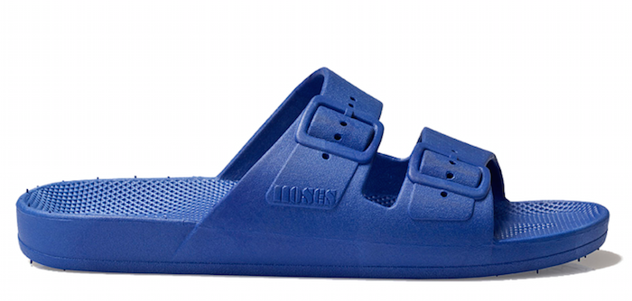 Blue moses plastic slider sandals