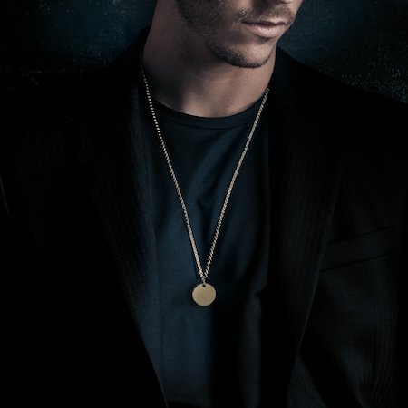 men's medallion necklaces silk shirts Alex Orso men's jewellery