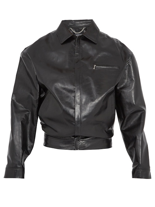 Balenciaga wobble jacket black vinyl Menswear