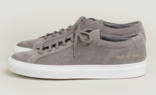 Common Projects grey suede sneakers trainers SS18 Trunk Clothiers Menswear