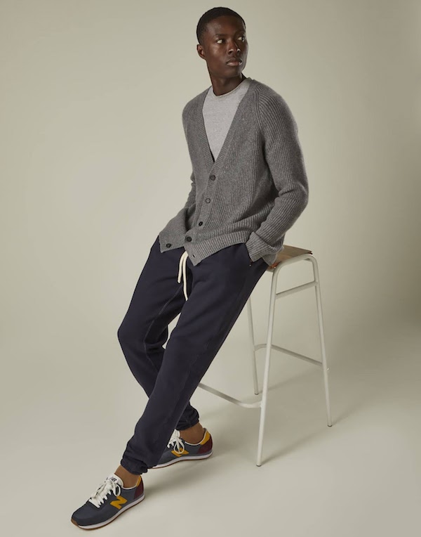 cut & pin knitwear new menswear brand recycled cashmere jumper