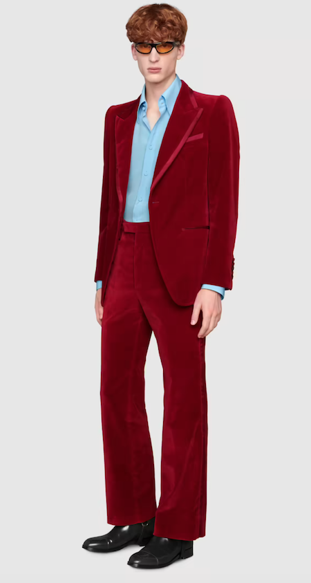 Gucci Tom Ford Red Velvet Suit