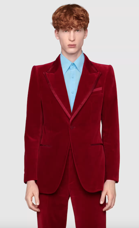 Gucci Tom Ford Red Velvet Suit