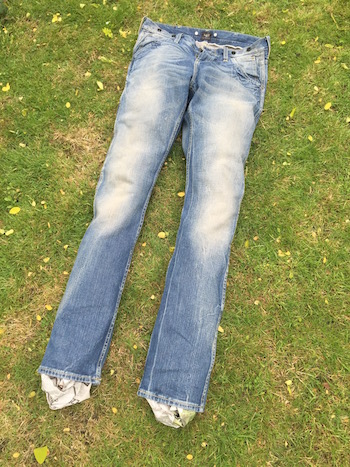 how to create bleached jeans menswear