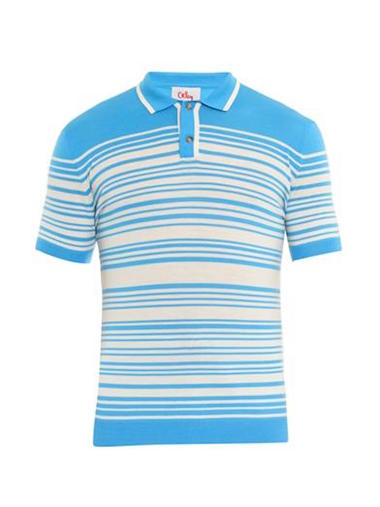 orley brooks knitted polo shirt