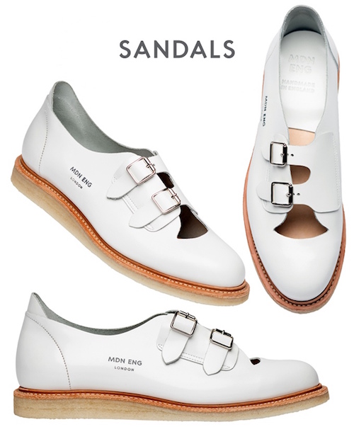 english white sandals modern english