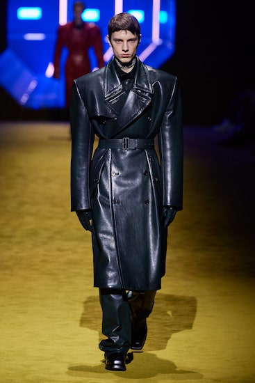Prada Menswear FW AW 22 leather coat