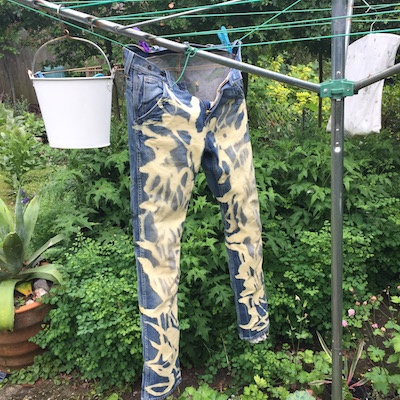the chic geek skinhead on washing line jeans