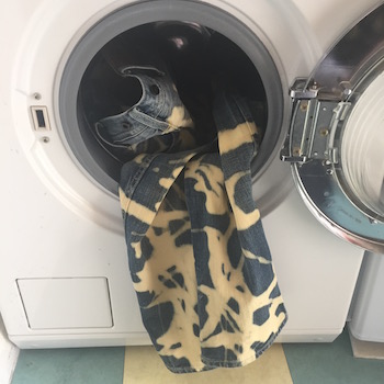 washing bleached jeans