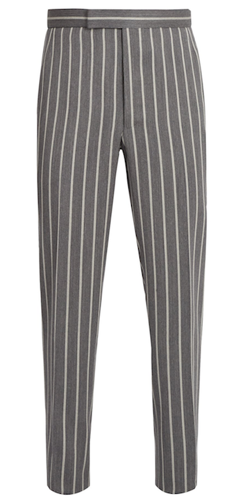 Grey pinstripe trousers Thom Browne Matchesfashion.com SS18 Top menswear of the season