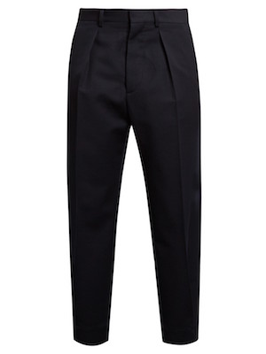 trousers marni navy pleated